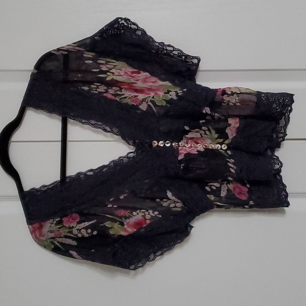 F21 Sheer Peplum Top